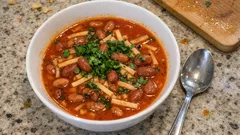 Erişteli barbunya çorbası: salçayı kavurunca lezzeti derinleşen ev usulü tarif